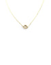 XXS 14K Gold Simple Gold Lock Necklace
