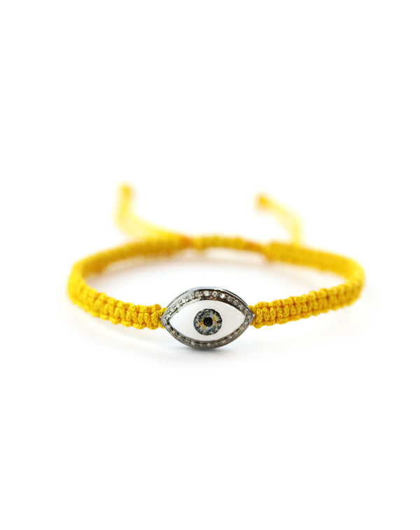 Diamond Cosmic Eye Bracelet: Yellow Thread